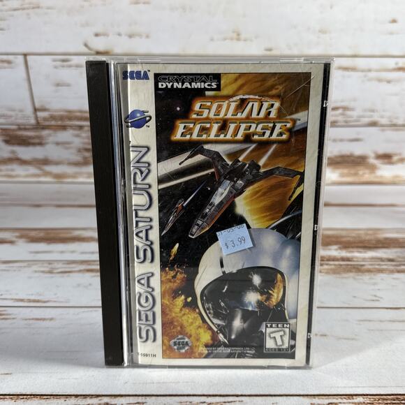 Solar Eclipse (Sega Saturn, 1995) Complete CIB W/ Manual TESTED - Picture 1 of 7
